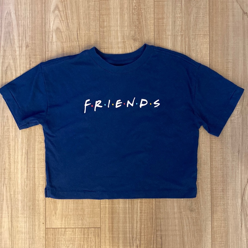 Gap Teen Friends Navy Crop Top T-Shirt Size XXL.
